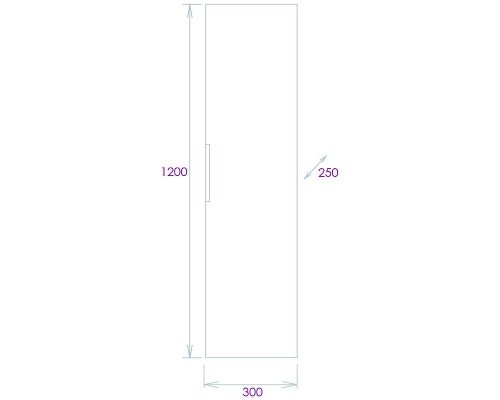 Шкаф пенал Onika Легран 30.10 403068 подвесной Дуб галифакс