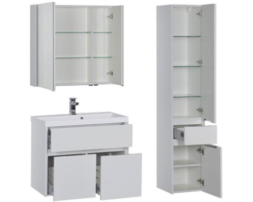 Шкаф пенал Aquanet Латина 35 R179606 подвесной Белый