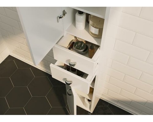 Шкаф пенал 1MarKa Story 29Н L У99311 Белый глянец