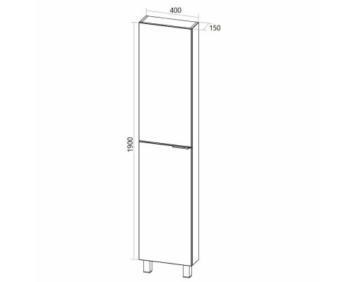 Шкаф пенал 1MarKa Gaula 40Н У92522 White
