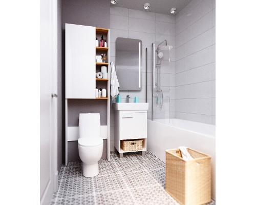 Шкаф пенал 1MarKa Gaula 60Н У92518 над унитазом White