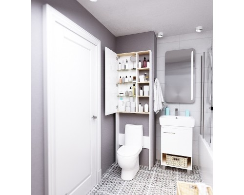 Шкаф пенал 1MarKa Gaula 60Н У92518 над унитазом White