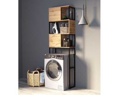 Стеллаж 1MarKa Grunge Loft 66 Ц0000005249 над стиральной машиной Дуб вотан