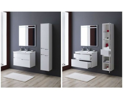 Шкаф пенал Aquanet Модена 35 R 196967 подвесной Белый