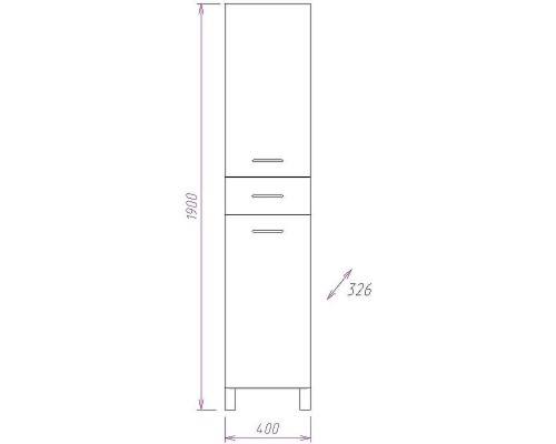 Шкаф пенал Onika Модерн 40.17 R 404010 с бельевой корзиной Белый