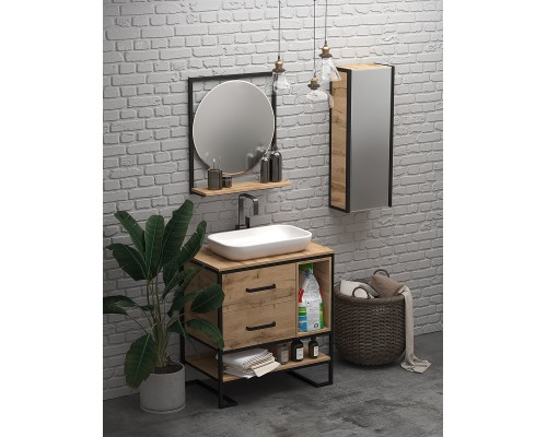 Шкаф пенал 1MarKa Grunge Loft 35П Ц0000007986 подвесной Дуб Вотан