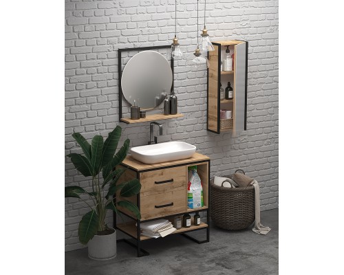 Шкаф пенал 1MarKa Grunge Loft 35П Ц0000007986 подвесной Дуб Вотан