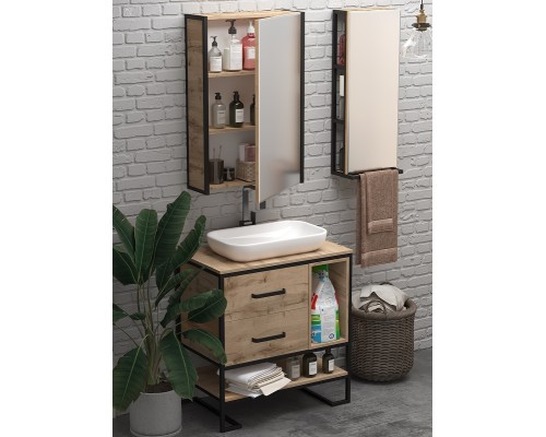 Шкаф пенал 1MarKa Grunge Loft 35П Ц0000007985 подвесной Дуб Вотан