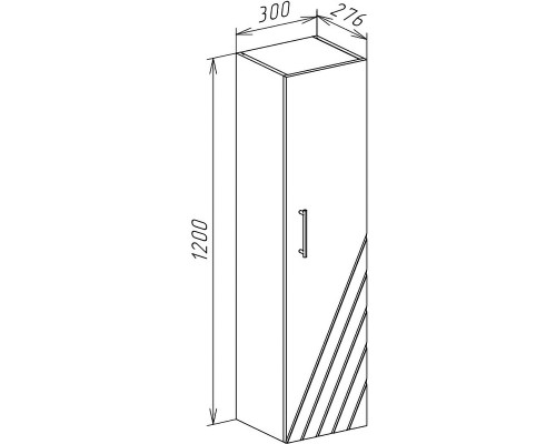 Шкаф пенал Bellezza Альба 30 R 4617202181015 подвесной Белый