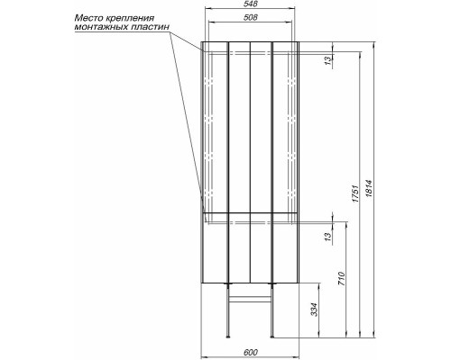 Шкаф пенал Allen Brau Reality 60 1.32003.WM подвесной Белый матовый