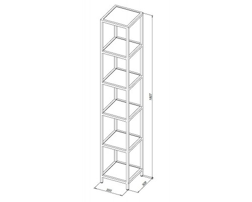 Стеллаж Allen Brau Liberty 30 1.33005.BB Черный браш