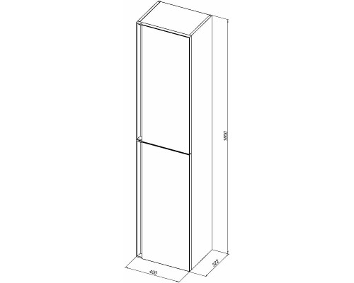 Шкаф пенал Allen Brau Eclipse 40 1.E1005.PWM подвесной Папирус матовый