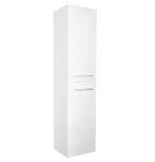 Шкаф пенал 1MarKa Соната 35 L У78472 подвесной с бельевой корзиной Белый глянцевый