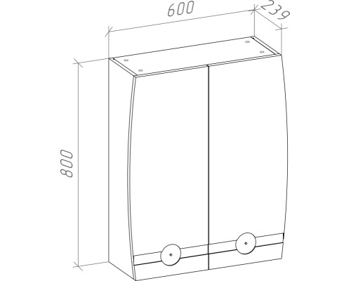 Подвесной шкаф Bellezza Абрис 60 Белый