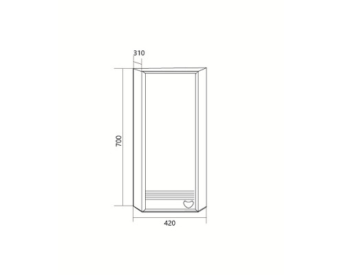 Подвесной шкаф 1MarKa Story 42П R У99318 угловой Белый глянец