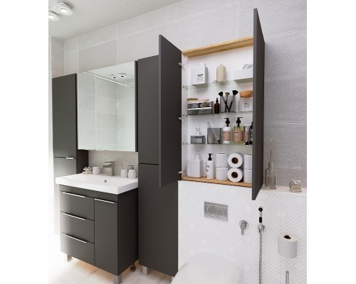 Подвесной шкаф 1MarKa Gaula 60П У92551 Графит матовый