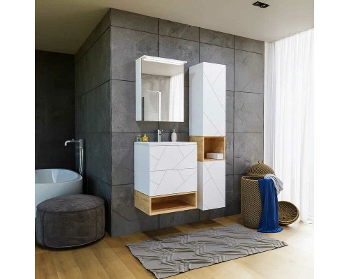 Подвесной шкаф Бриклаер Кристалл 35 4627125416026 Белый