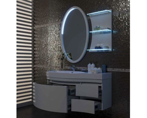 Полка Aquanet Опера 45 169630 с подсветкой Белая