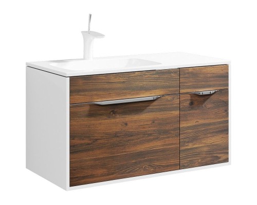 Тумба под раковину Aqwella 5 Stars Malaga 90 Mal.01.09/L/CD подвесная Крафт темный