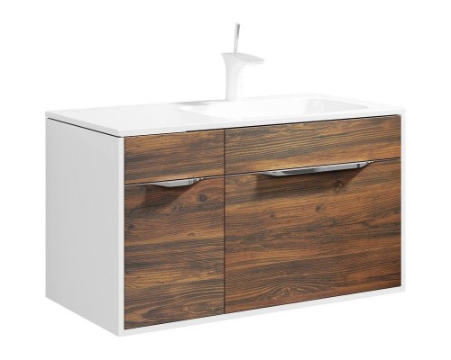 Тумба под раковину Aqwella 5 Stars Malaga 90 Mal.01.09/R/CD подвесная Крафт темный