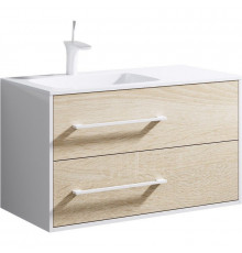 Тумба под раковину Aqwella 5 Stars Майами 90 Mai.01.09/L Дуб сонома Белая