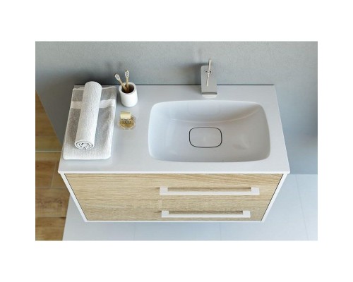Тумба под раковину Aqwella 5 Stars Майами 90 Mai.01.09/R Дуб сонома Белая