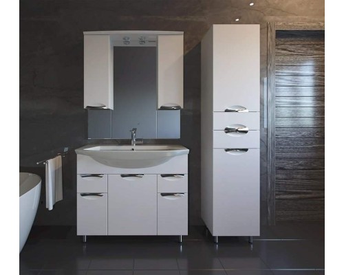 Тумба под раковину АСБ-мебель Мессина 100 9622 Белая