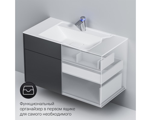 Тумба под раковину AM.PM Inspire V2.0 100 M50AFHX1003GM подвесная Графит матовая