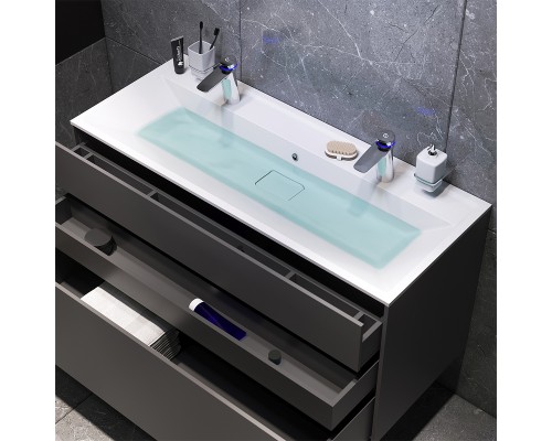 Тумба под раковину AM.PM Inspire V2.0 120 M50AFHX1203GM подвесная Графит матовая