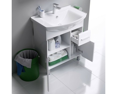 Тумба под раковину Aqwella Корсика 75 Т7м KOR0107 Белая