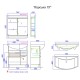 Тумба под раковину Aqwella Корсика 75 Т7м KOR0107 Белая