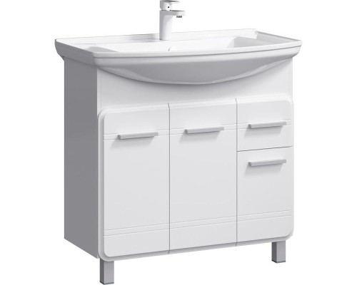 Тумба под раковину Aqwella Корсика 85 Т8м KOR0108 Белая