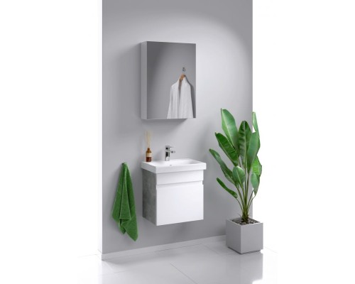 Тумба под раковину Aqwella Smart 50 SRT0105BS подвесная Бетон светлый