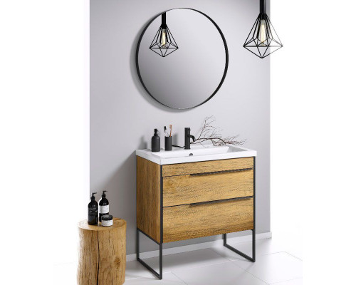 Тумба под раковину Aqwella Fargo 80 FRG0108DB Дуб балтийский