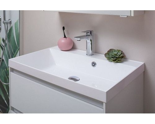 Тумба под раковину Aquanet Гласс 60 196961 подвесная Белая