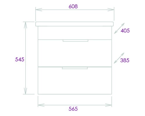 Тумба под раковину Onika Легран 60.13 106117 подвесная Дуб галифакс