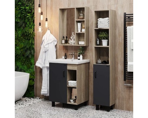 Тумба под раковину Onika Тимбер 60.01 106116 Серый матовый Дуб сонома