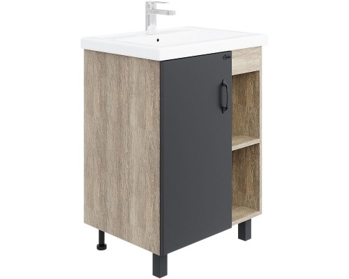 Тумба под раковину Onika Тимбер 60.01 106116 Серый матовый Дуб сонома