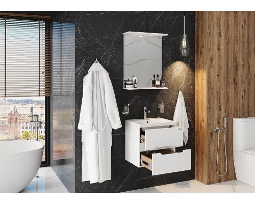 Тумба под раковину Onika Айленд 50.13 105021 подвесная Белая