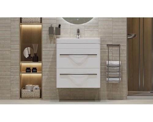 Тумба под раковину Velvex Jill 60 tpJIL.60.2Y-233 подвесная Белая матовая