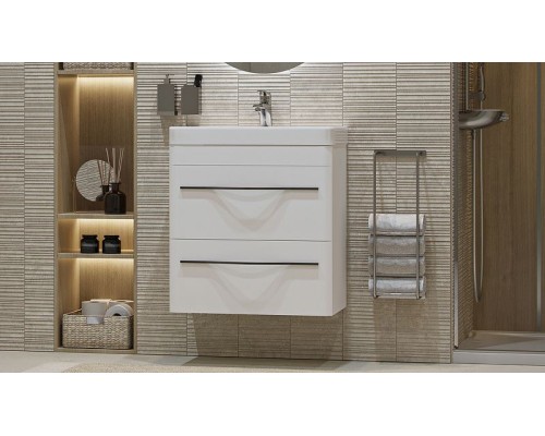 Тумба под раковину Velvex Jill 60 tpJIL.60.2Y-233 подвесная Белая матовая