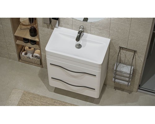 Тумба под раковину Velvex Jill 60 tpJIL.60.2Y-233 подвесная Белая матовая