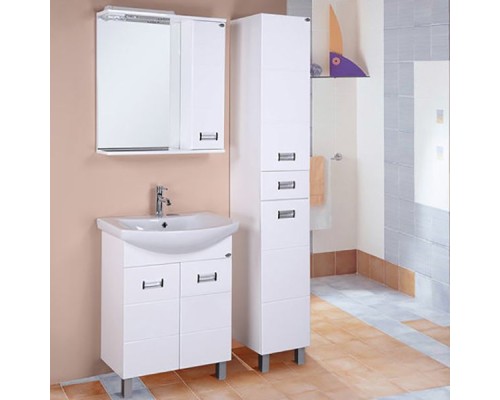 Тумба под раковину Onika Балтика 70 с корзиной для белья Белая