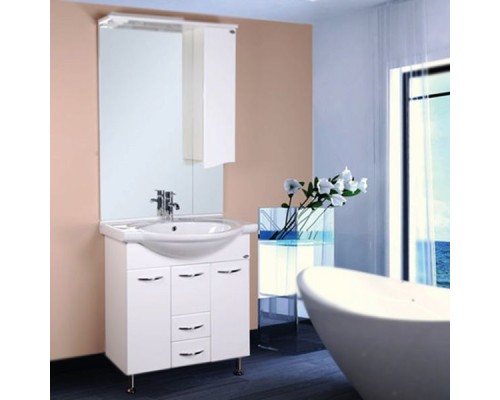 Тумба под раковину Onika Моника 75 с корзиной Белая