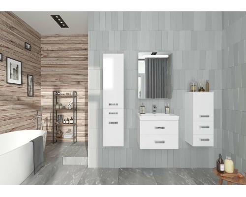 Тумба под раковину Aquaton Америна 67 1A137601AM010 подвесная Белая глянцевая