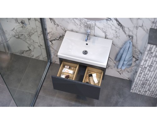 Тумба под раковину Velvex Edge 60 tpEDG.60.1Y-231 подвесная Графит