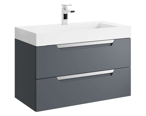 Тумба под раковину Aqwella Cube 90 CUB0109GR подвесная Серая матовая