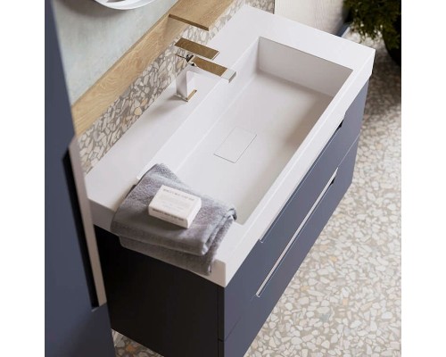 Тумба под раковину Aqwella Cube 90 CUB0109GR подвесная Серая матовая