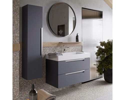 Тумба под раковину Aqwella Cube 90 CUB0109GR подвесная Серая матовая