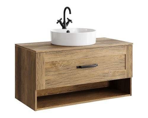 Тумба под раковину Aqwella Craft 100 CRF0110DB подвесная Дуб балтийский